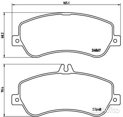 Колодки тормозные дисковые передние brembo P 50 086