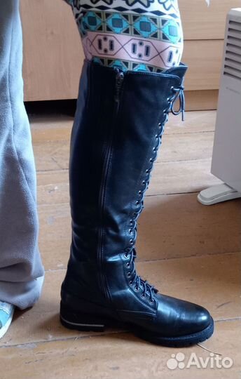 Сапоги ботфорты 39 размер натуральная кожа