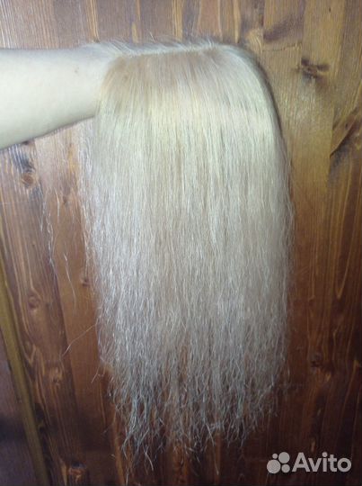 Накладка на пробор из натуральных волос