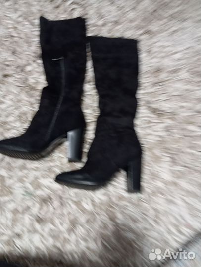 Зимние женские сапоги 38 натуральная замша