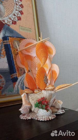 Корабль из ракушек