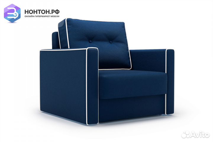 Кресло еврокнижка Леон темно-синее