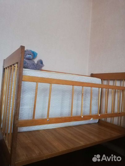 Кроватка ссср, матрац ортопедический, одеяло