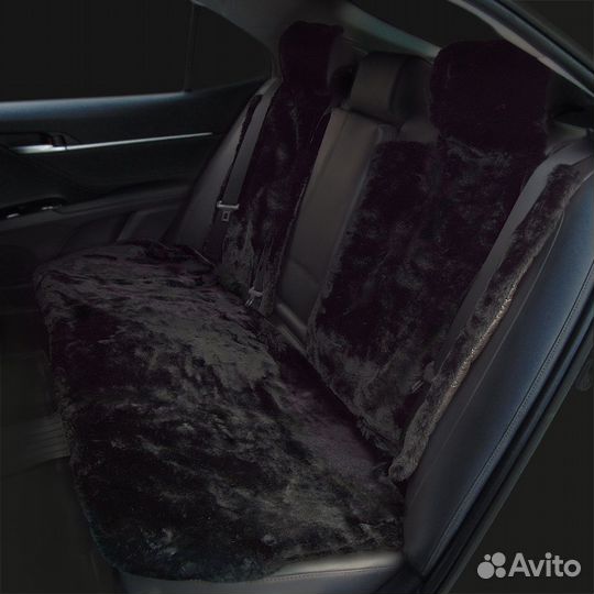 Меховые накидки,экомутон,чёрный,силикон,весь салон