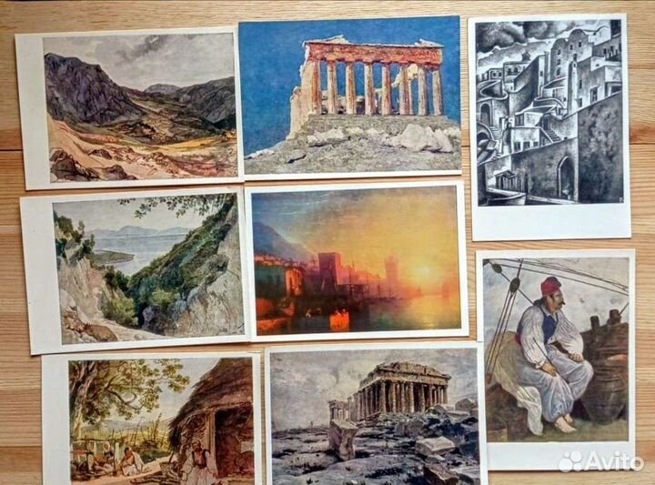 Греция в живописи, 24 открытки 60-80е годы