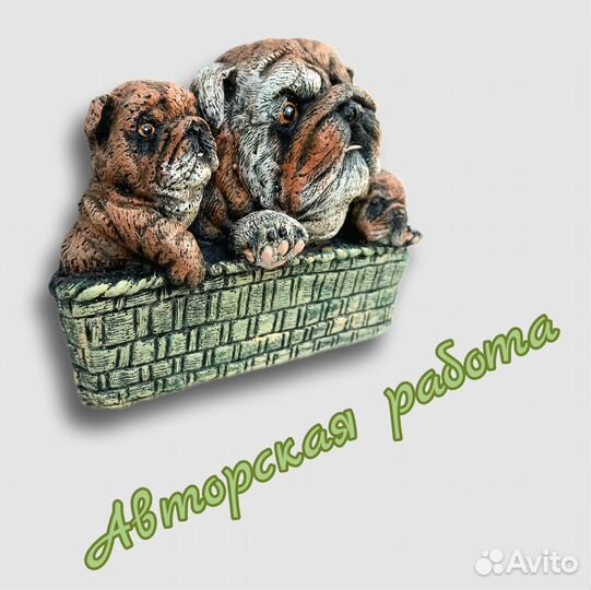 Английские бульдоги. Настен.панно. Автор.работа