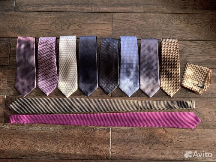 Галстуки S.T.Dupont 8шт и Olymp 2шт