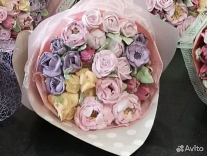 Букет из зефира, Зефирные цветы