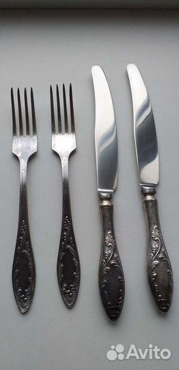 Ножи и вилки мельхиор СССР