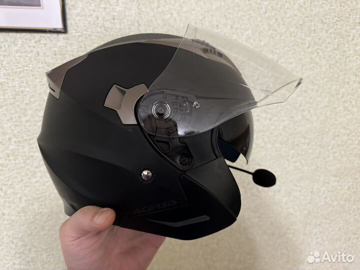 Мотошлем Acerbis, открытый, с гарнитурой