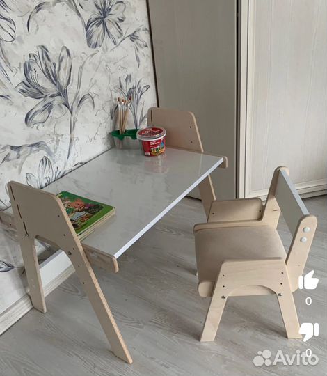 Растущий стол + стул