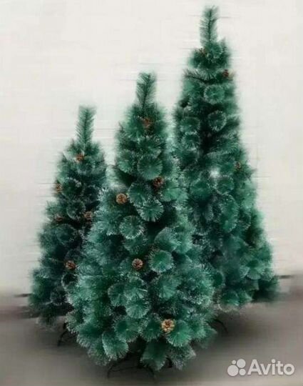 Елка искусственная, Сосна пушистая + снег + шишки