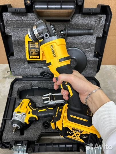 Набор Гайковёрт + ушм Болгарка DeWalt 2в1
