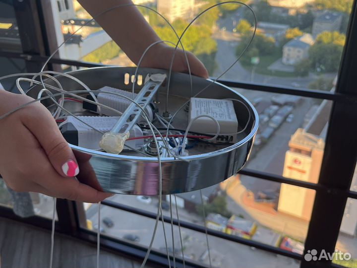 Люстра светодиодная, 2 кольца