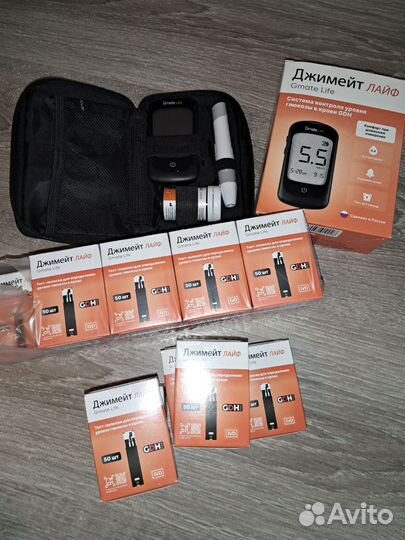 Глюкометр, тест полоски Gmate life 14шт