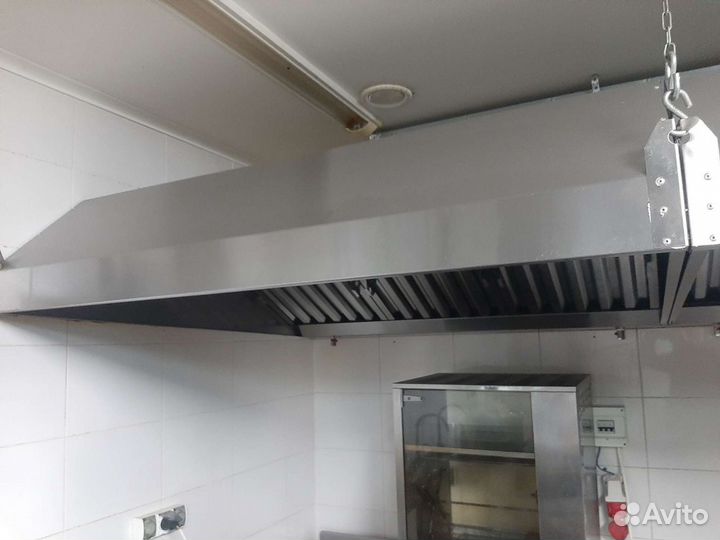 Зонт вытяжной с жироуловителем нержавейка