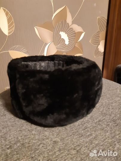 Шапка зимняя овчина офицерская чёрная 56-57