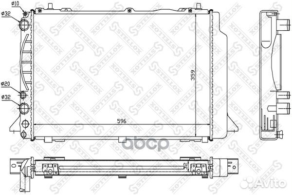 10-25536-SX радиатор системы охлаждения Audi 8