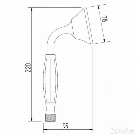 Ручная лейка Migliore Provance 19476 золото