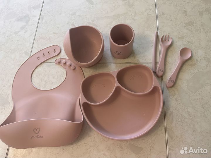 Набор детской силиконовой посуды