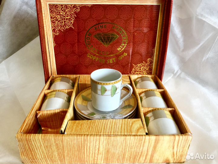 Кофейный фарфоровый набор «Зонтик» 12 предметов