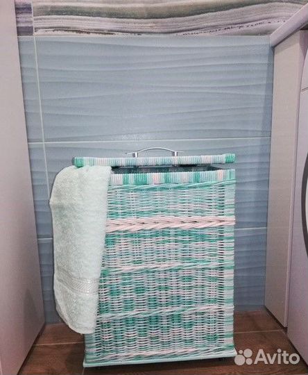 Бельевой короб из бумажной лозы