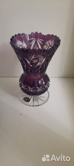 Ваза богемия хрустальная