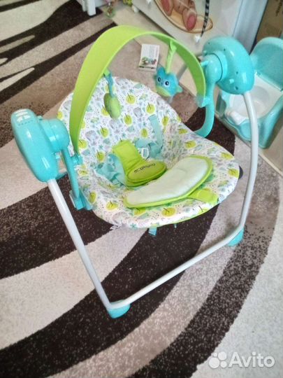 Кресло качели babyton sleepy blue ty-008h