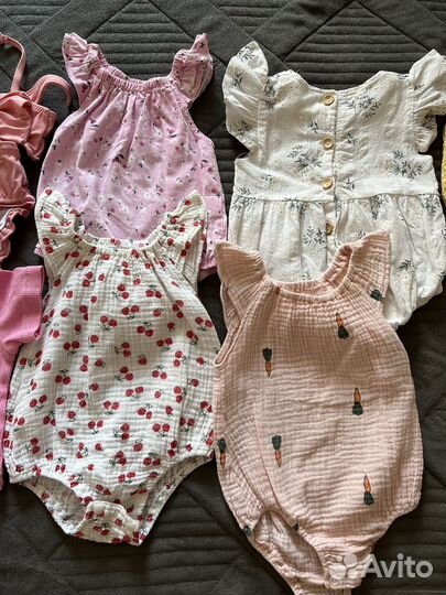 Летние вещи для новорожденной девочки 56-62
