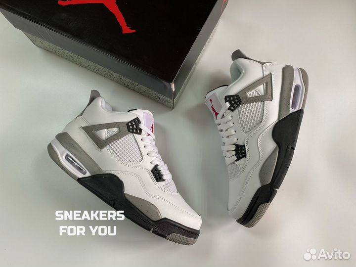 Кроссовки Nike air jordan 4 retro Cement