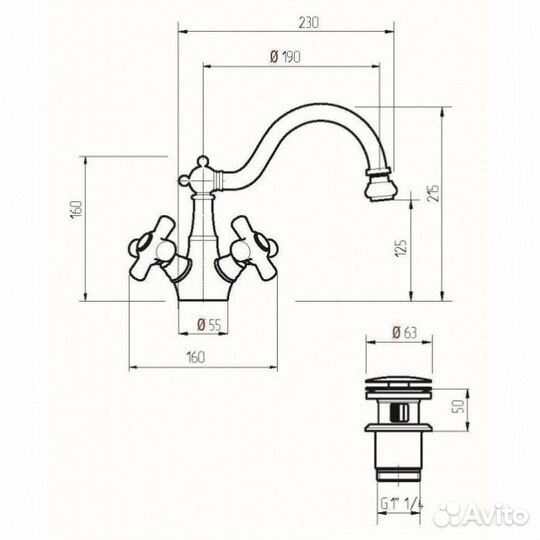 Смеситель для биде Migliore Provance 19470 хром