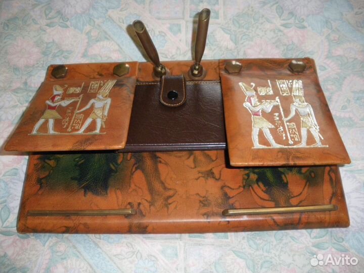 Письменный прибор (кожа 100), винтаж 60г