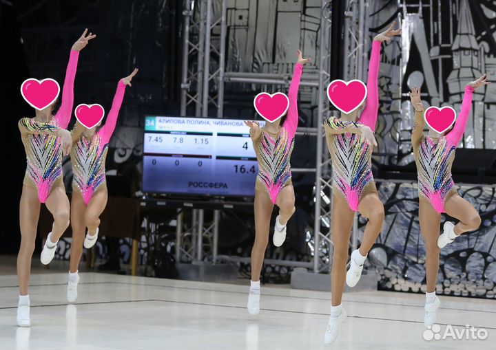 Купальник 5шт групповой спортивная аэробика 9-11