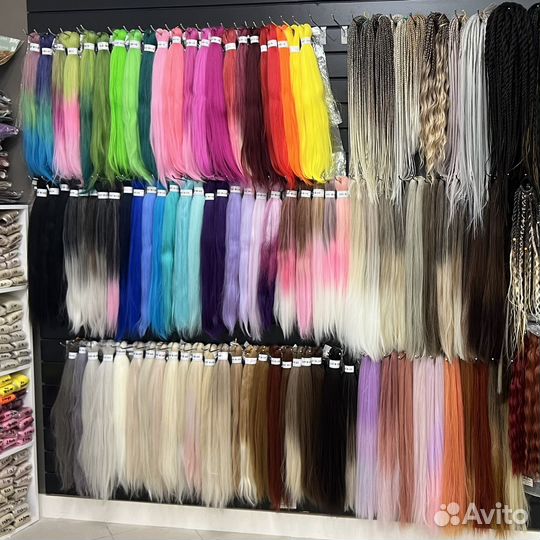 Канекалон, искусственные цветные волосы для кос