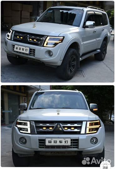 Оптика Фары Mitsubishi Pajero 4 Wagon Tuning
