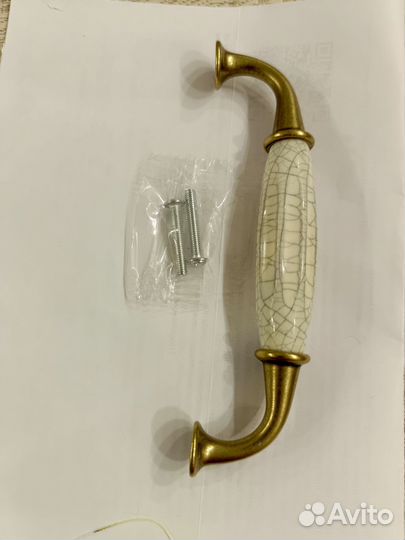 Мебельные ручки латунь керамика 18шт