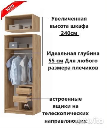 Шкаф распашной. Новый