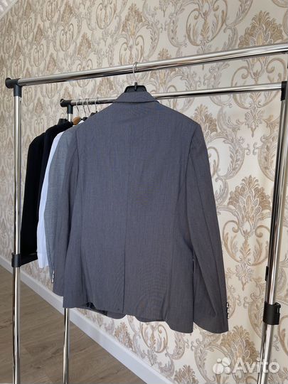 Пиджак школьный серый