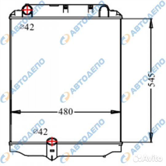 Радиатор охлаждения двигателя toyota dyna, toyoace