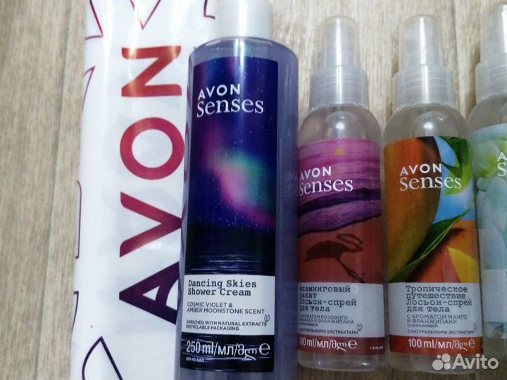 Гель и спрей для душа avon сенсес