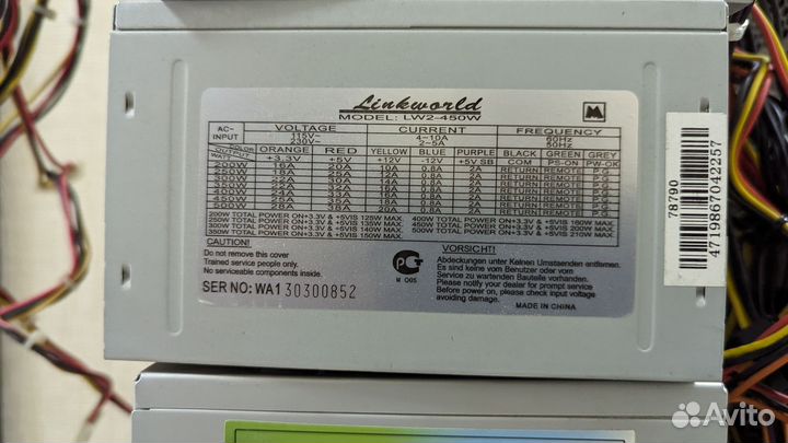 Блоки питания для пк 400-450w