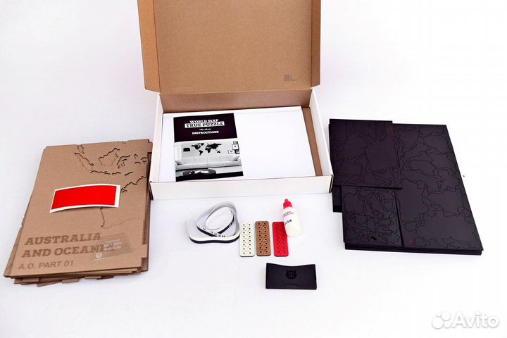 Пазл деревянный, карта мира