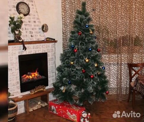 Елка искусственная сосна эффектом инея