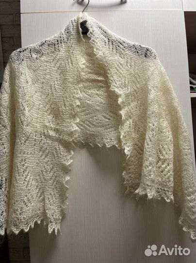 Пуховый платок паутинка шаль шарф