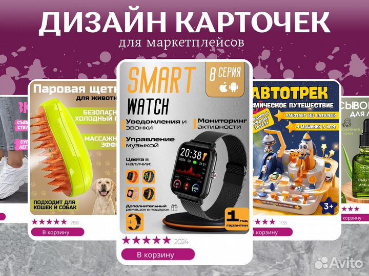 Дизайнер карточек для маркетплейсов