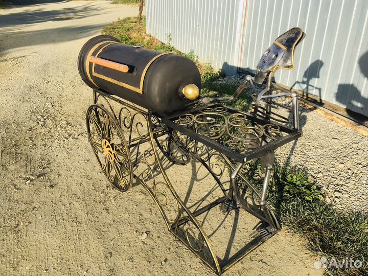 Мангал пушка со скелетом