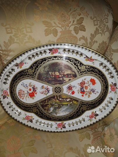 Поднос металлический, эпохи СССР