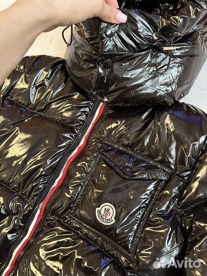 Куртка moncler зимняя глянцевая