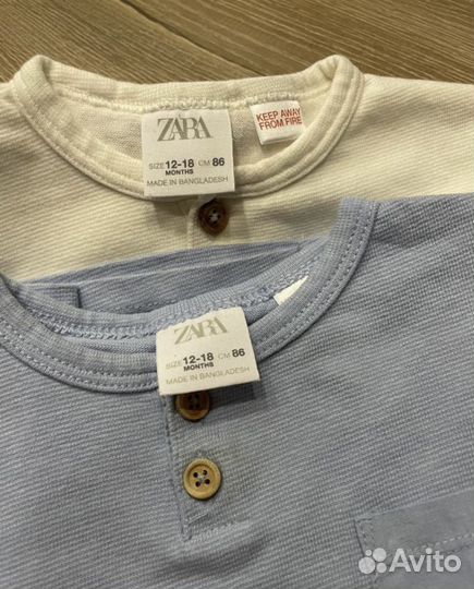 Новые Zara 86 92 футболки 2 шт и Поло 1 шт пакетом