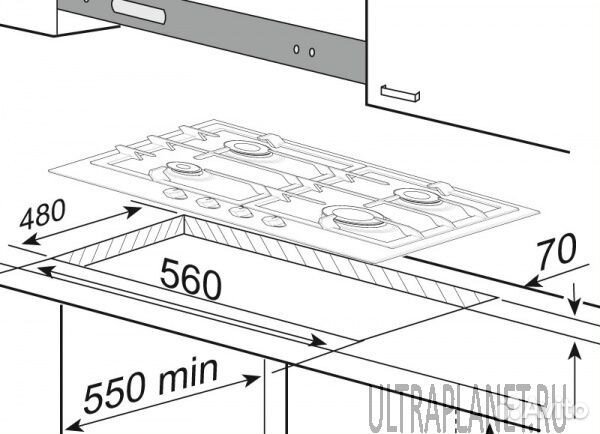 Газовая варочная панель Korting HG 665 ctrn Новая